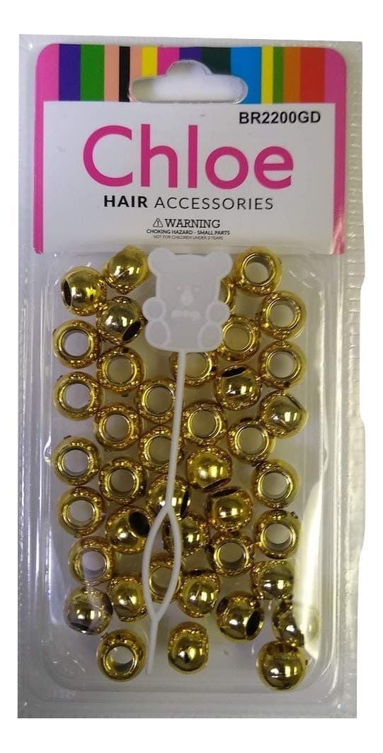 Chloe Hair Beads Round Shape (Gold)