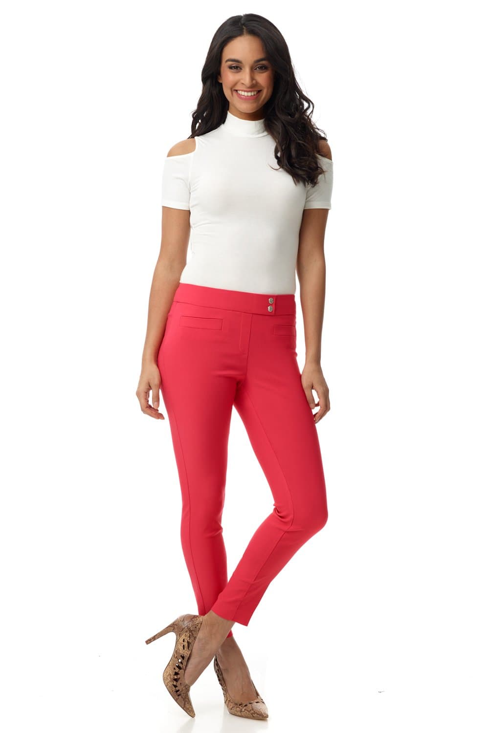 Women's Ease into Comfort Slim Ankle Pant with Snaps
