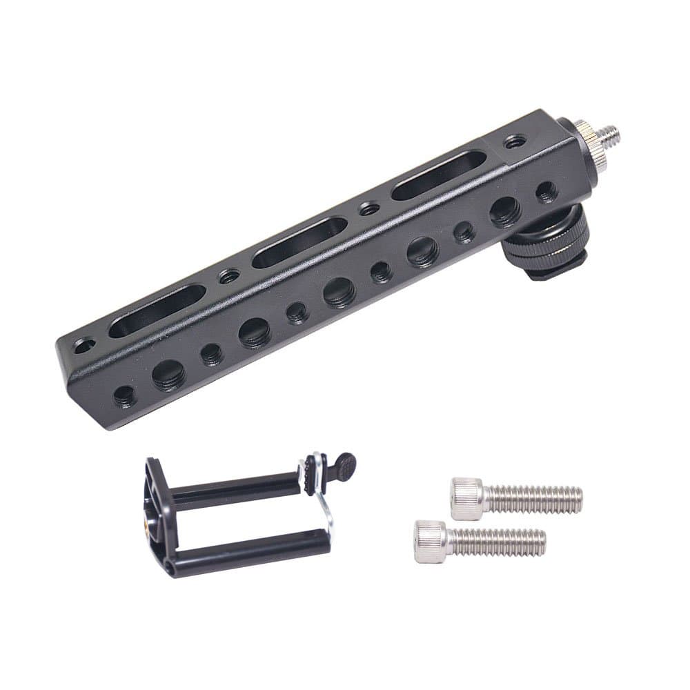 Video Stabilizing Top Handle & Cold Shoe Extender for Canon EOS, Nikon, Olympus & Pentax DSLR Cameras Video Light Camera Monitor