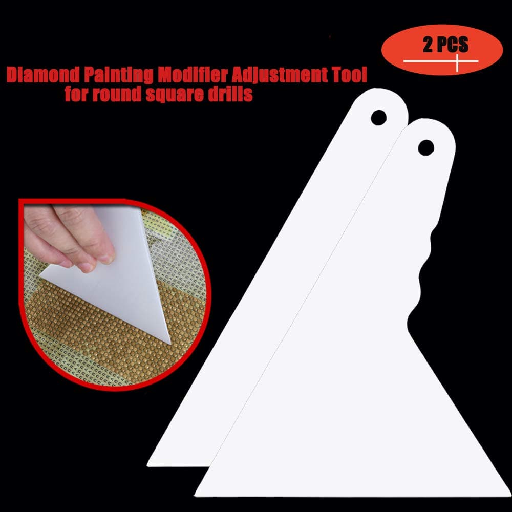 2 Pack Diamond Painting Adjustment Fix Tool, Particular Design for 5d Diamond Painting Kits for Adults DIY Cross Embroidery Stitch Accessories (White)