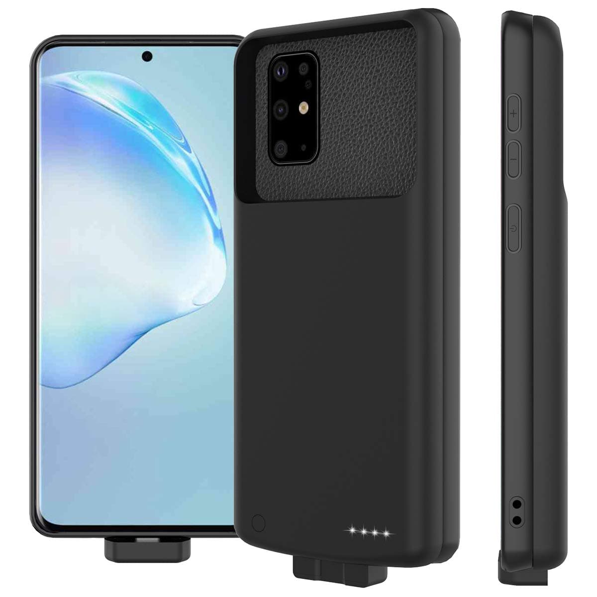 FUSUTONUS Battery Case for Samsung Galaxy S20 Plus 6.7 Inch, 5000mAh Portable Battery Charger Case Magnetic External Backup Charger Power Bank Protective Cover - Black