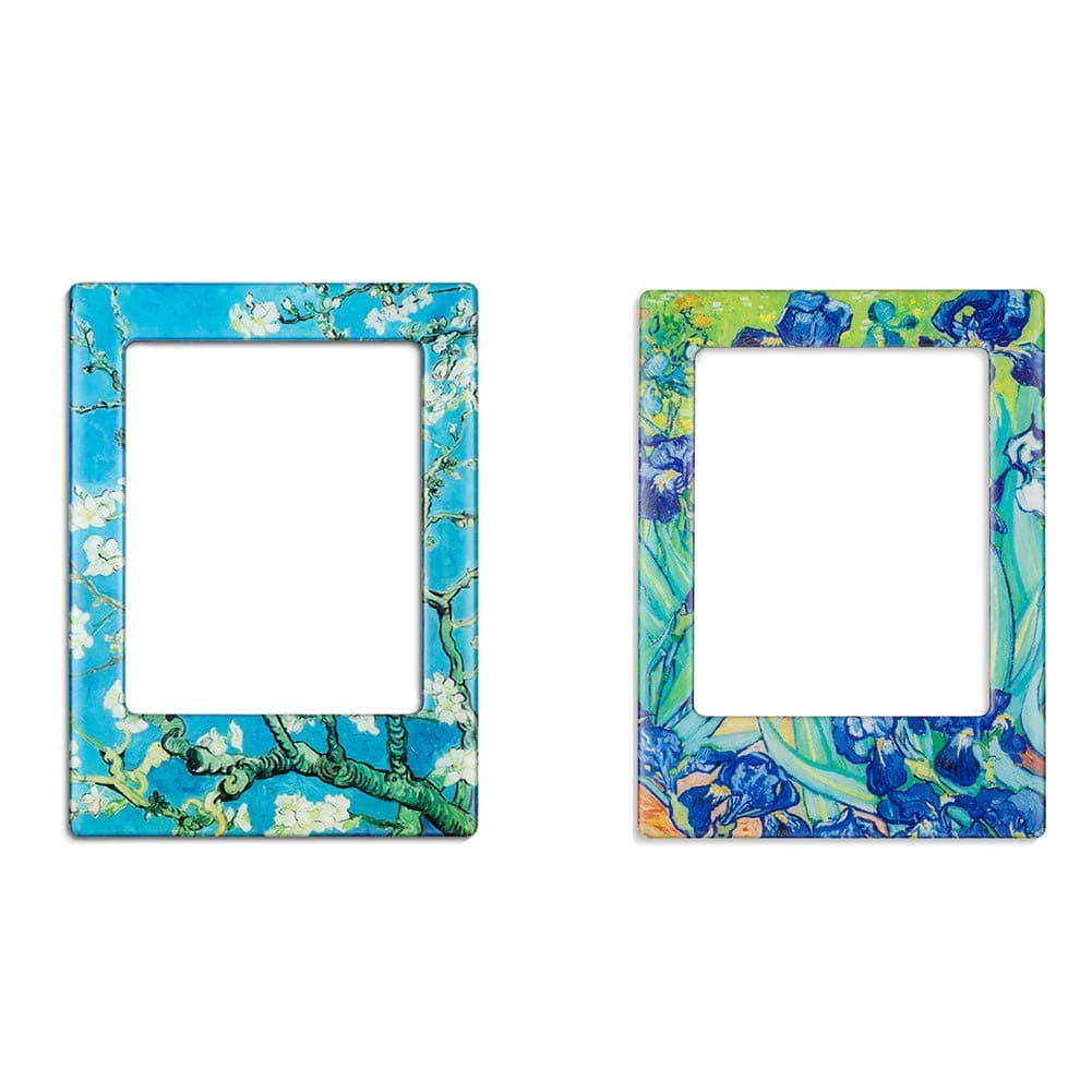 2 Pack Magnetic Picture Frames for Refrigerator Fridge Van Gogh Artwork Photo Frames Hold 4 x 5 Inches Photos Wallet Size Suitable for Kids and Adults (Magnetic Frames)