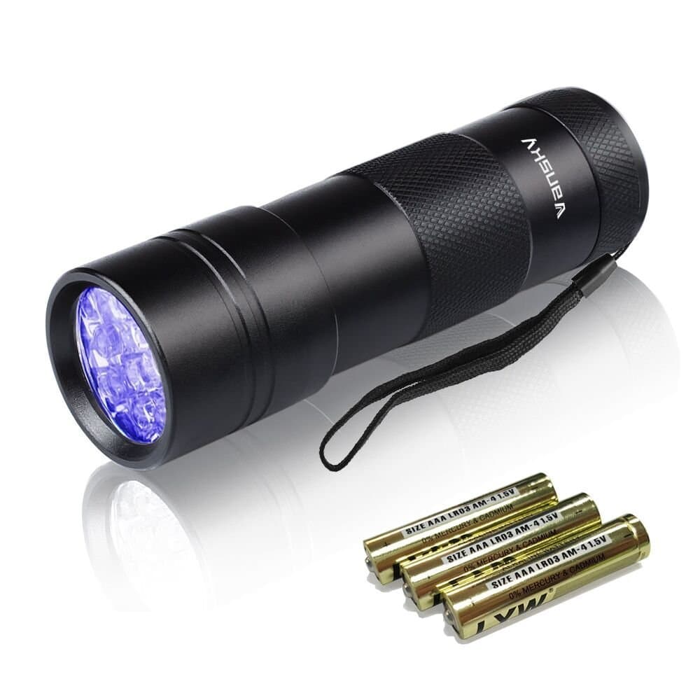 Vansky UV Flashlight Black Light,12 LED Ultraviolet Detector For Dog/Cat/Pet Urine & Dry Stains Detection On Carpets/Rugs/Floor