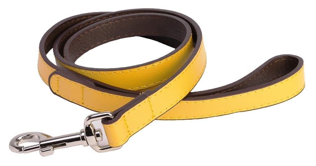 DO&G Leather Collection Lead, Yellow