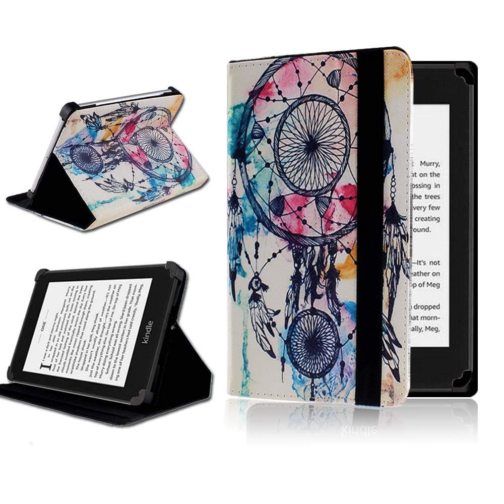 FINDING CASE Fit All-new Amazon Kindle Leather Cover (8th Generation,2016 Releases)-PU Leather Smart Shell Cover Case for Amazon Kindle 2015 E-reader (Dream Catcher)