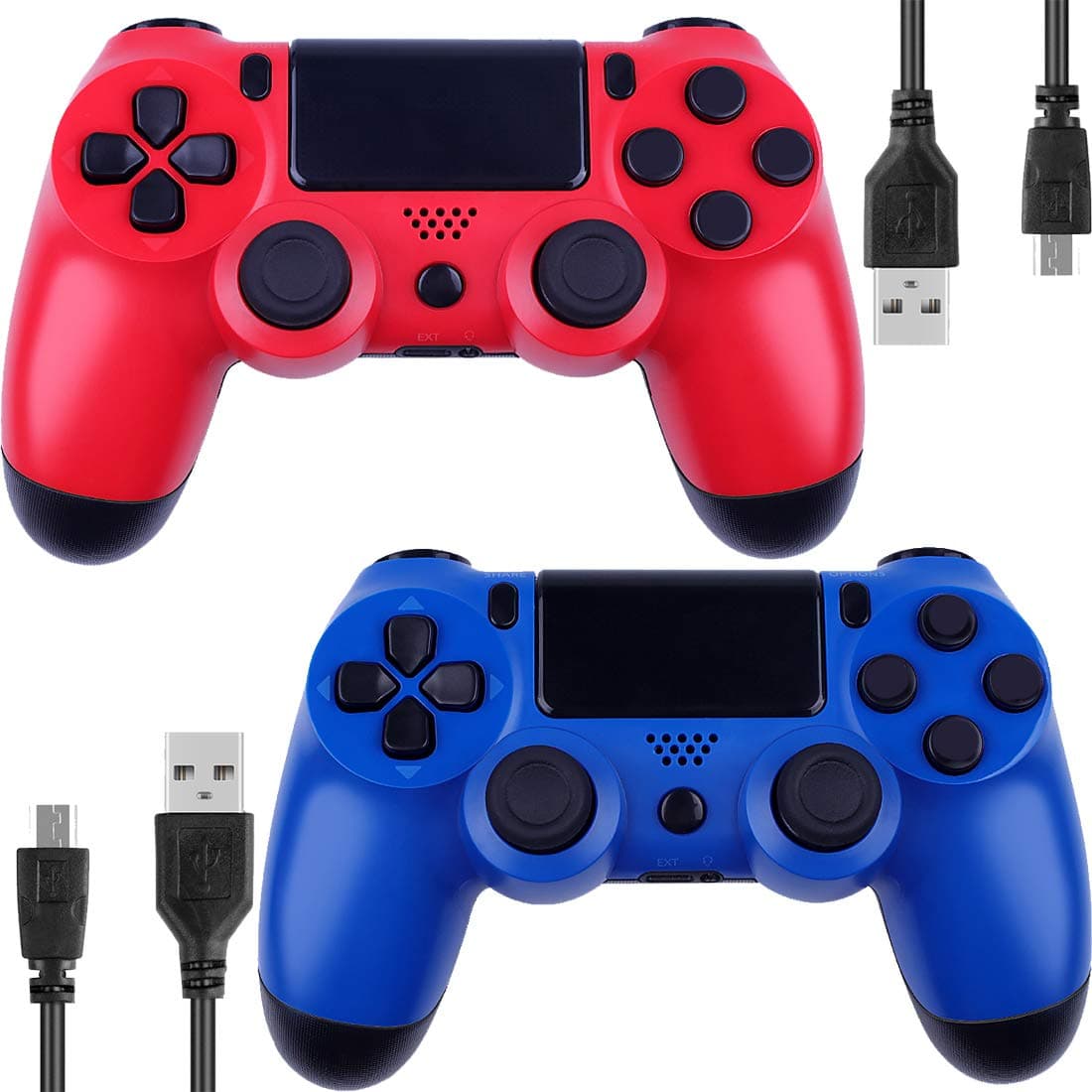 Wireless Controllers for PS4 Playstation 4 V2 Dual Shock (Blue and Red)