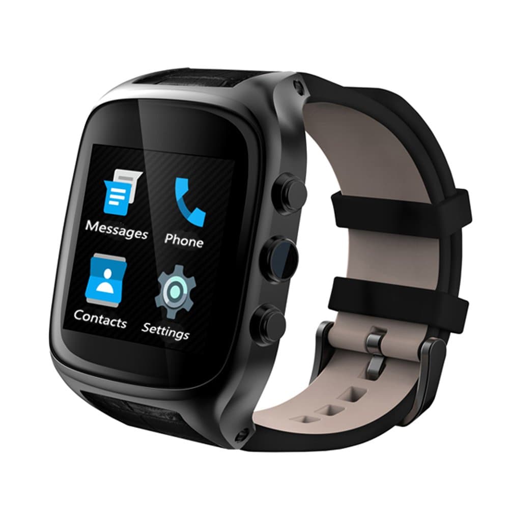 Xinyi X01S Standalone Smartwatch Android System Phone WRISTWATCH SMARTPHONE with SIM Card Slot Camera Heart Rate Monitor Bluetooth Function Cellphone and Handmade Italian Cowhide Leather Watchband