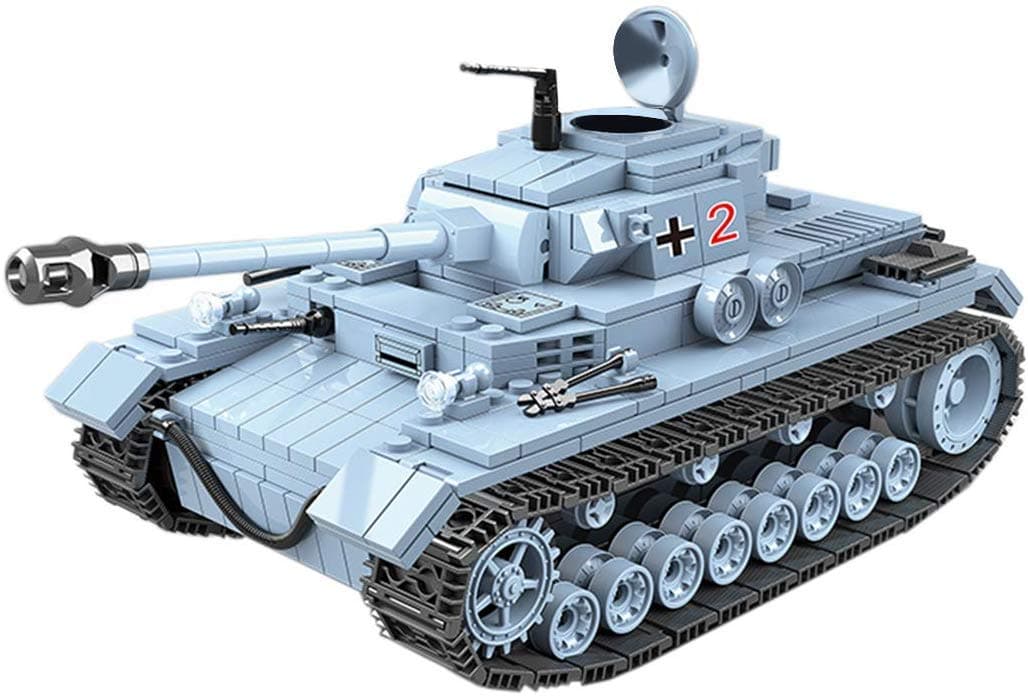 Xyfw Panzer Bricks, 716 Pieces Building Blocks Military Tank Construction Kit Soldiers Vehicles Construction Toys From 6 Years, German Medium Tank No. 4