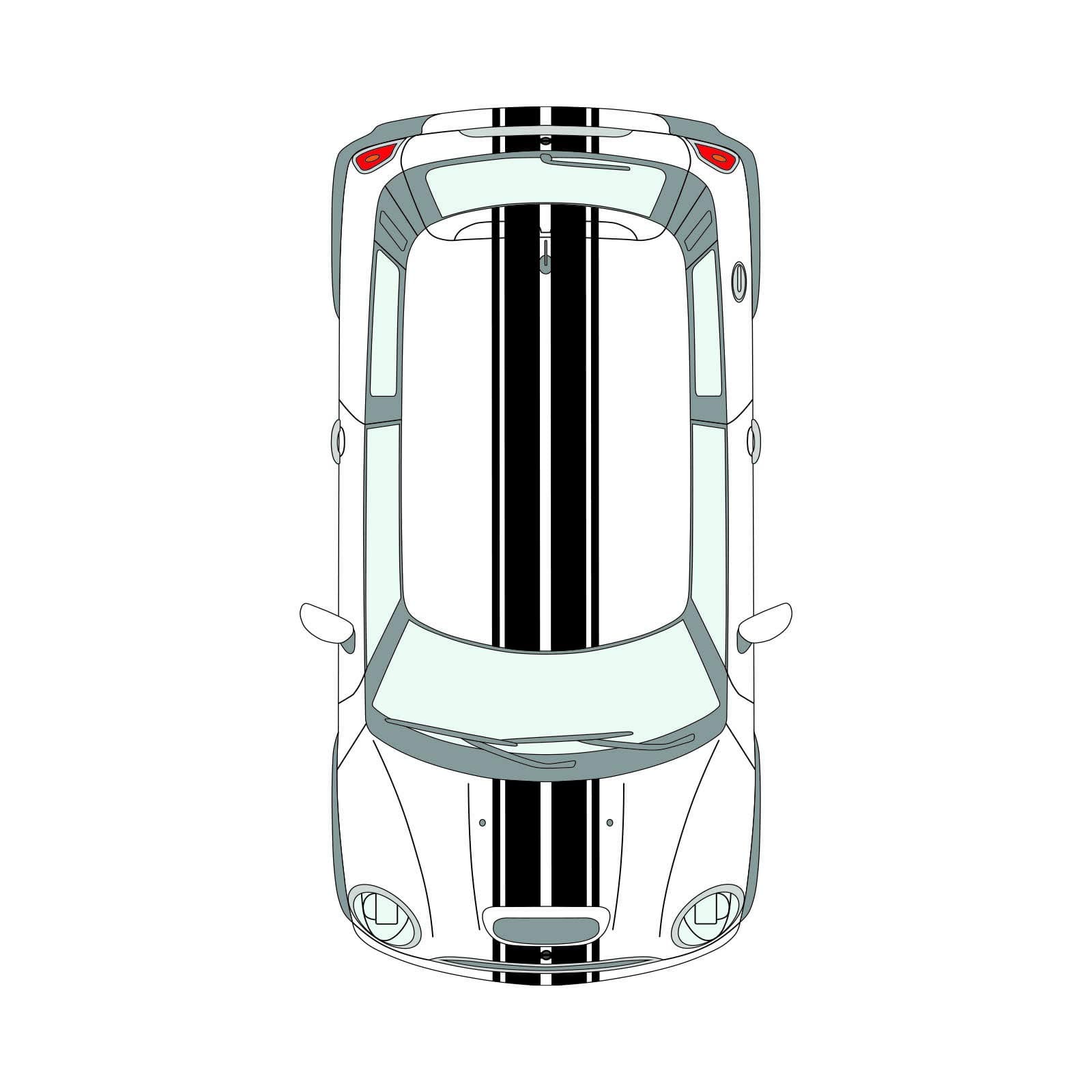 VINYX Viny Stripes Full Kit compatible with R56 model 2006-2014 for car STICKERS DECALS Graphics