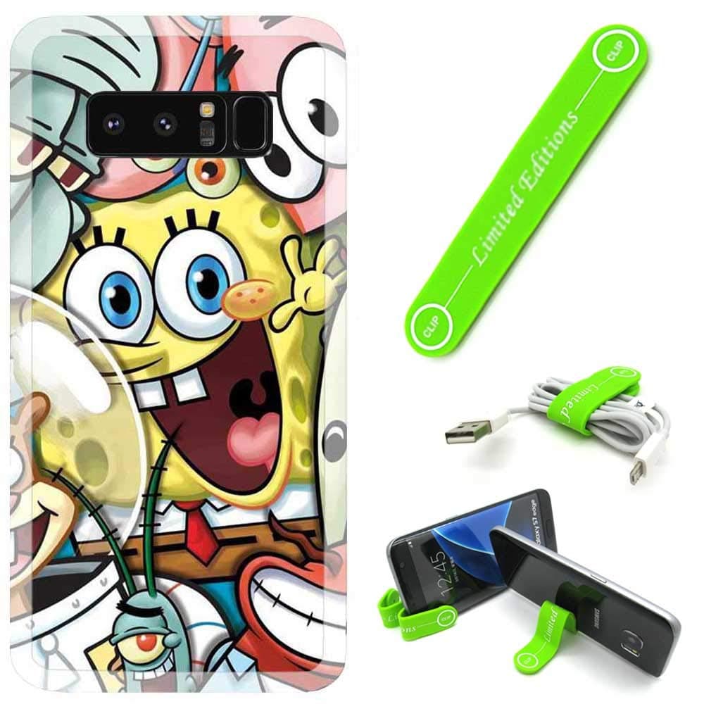 [Ashley Cases] for Galaxy [S10e] [S10 Lite] Cover Case Skin with Flexible Phone Stand - Spongebob Friends