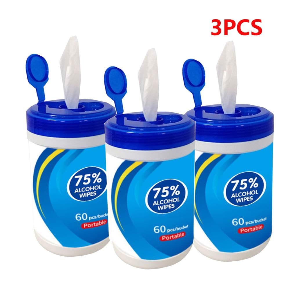2 bottles，60 Sheets/bottle，Portable Cleaning Wipes