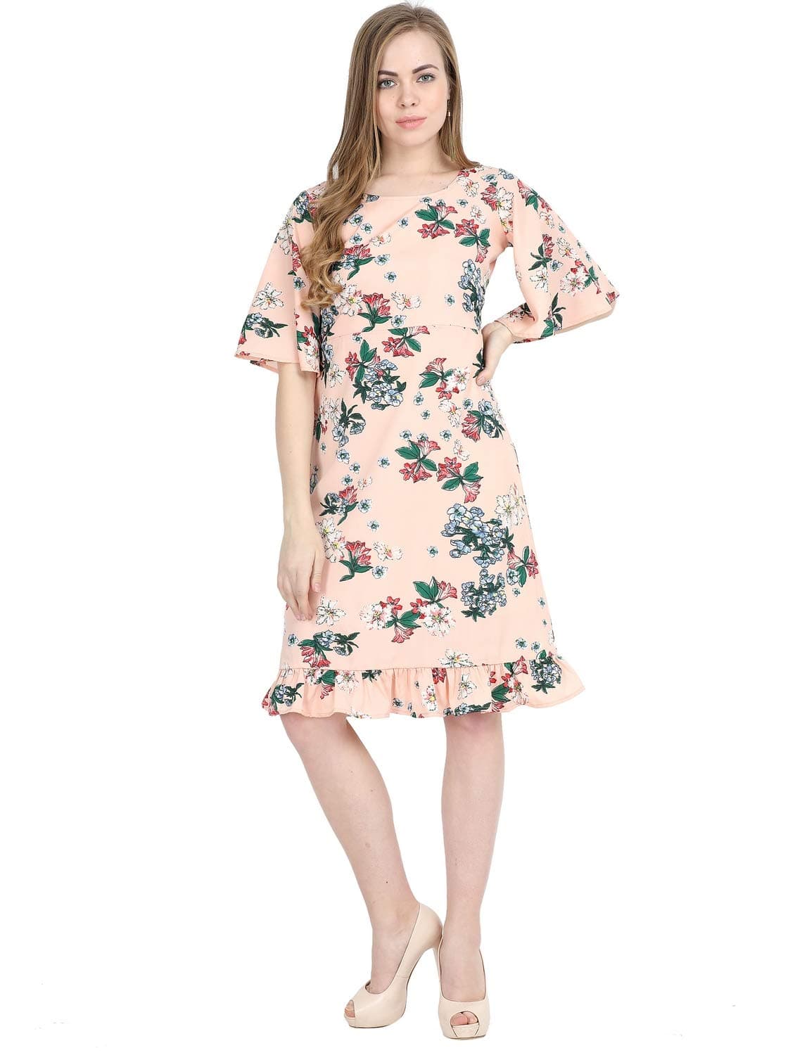 Women Floral Printed Shift Dress