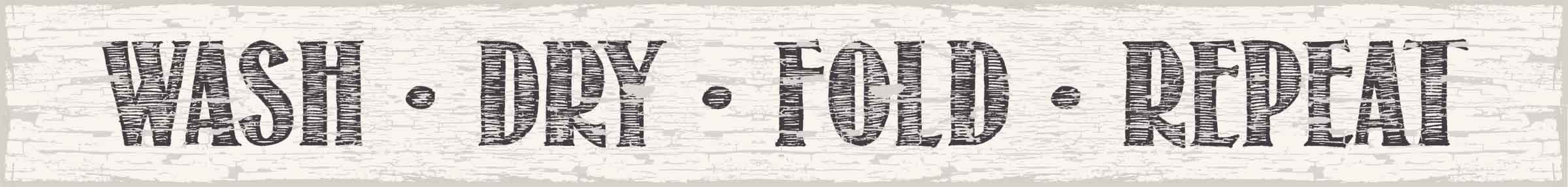 SIXTREES Wash Dry Fold Distressed Box Sign