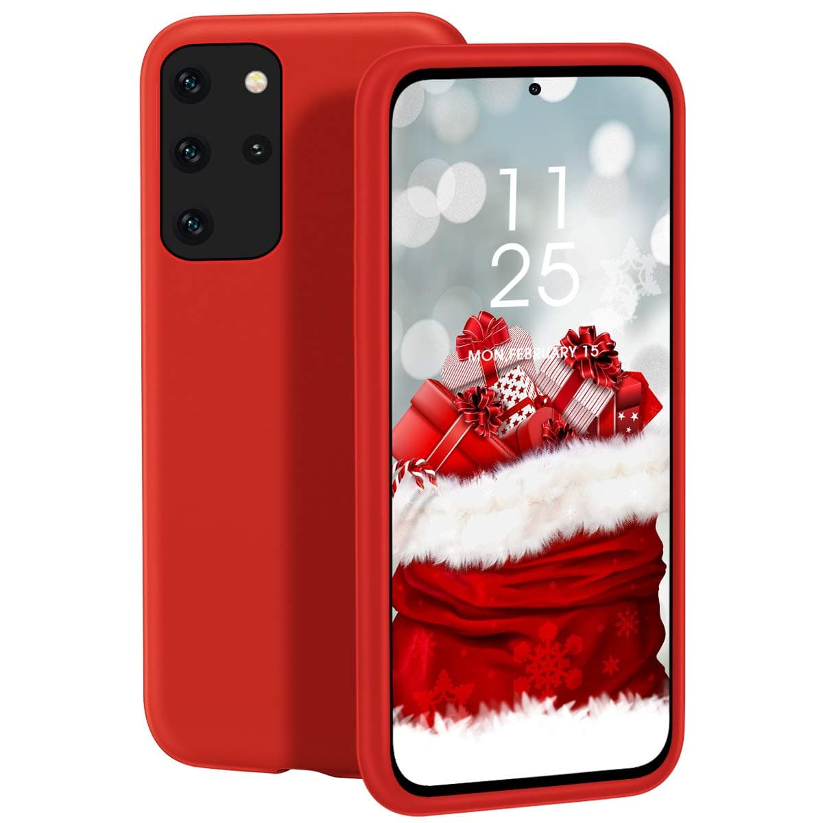 zelaxy Galaxy S20 Plus Case, Liquid Silicone Gel Rubber Shockproof Slim Shell with Soft Microfiber Cloth Lining Cushion Cover for Galaxy S20 Plus - Red