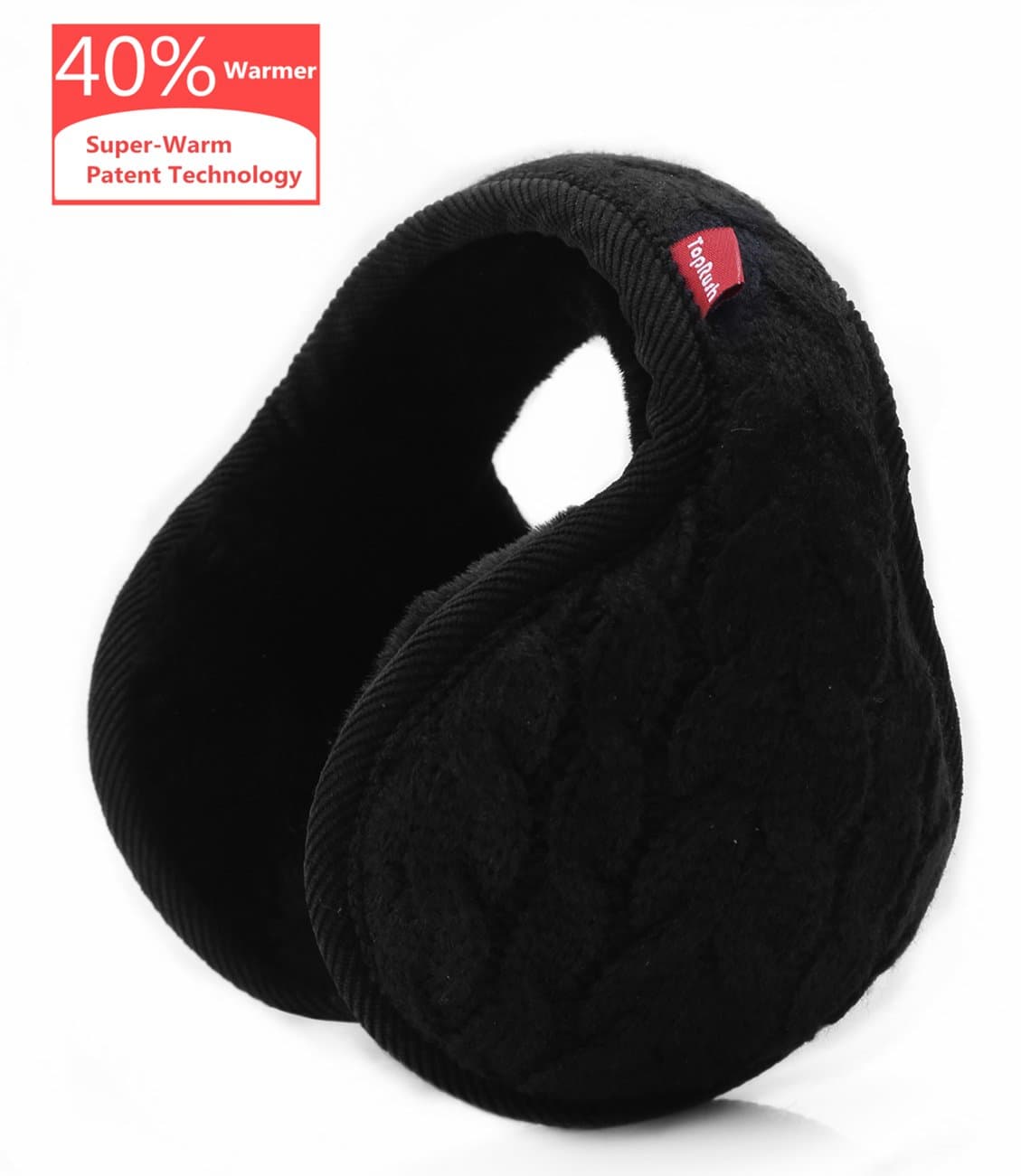TopRush Foldable Ear Warmers/Ear Muffs - High-Class Windproof Fleece Winter Earmuffs Men Women & Kids