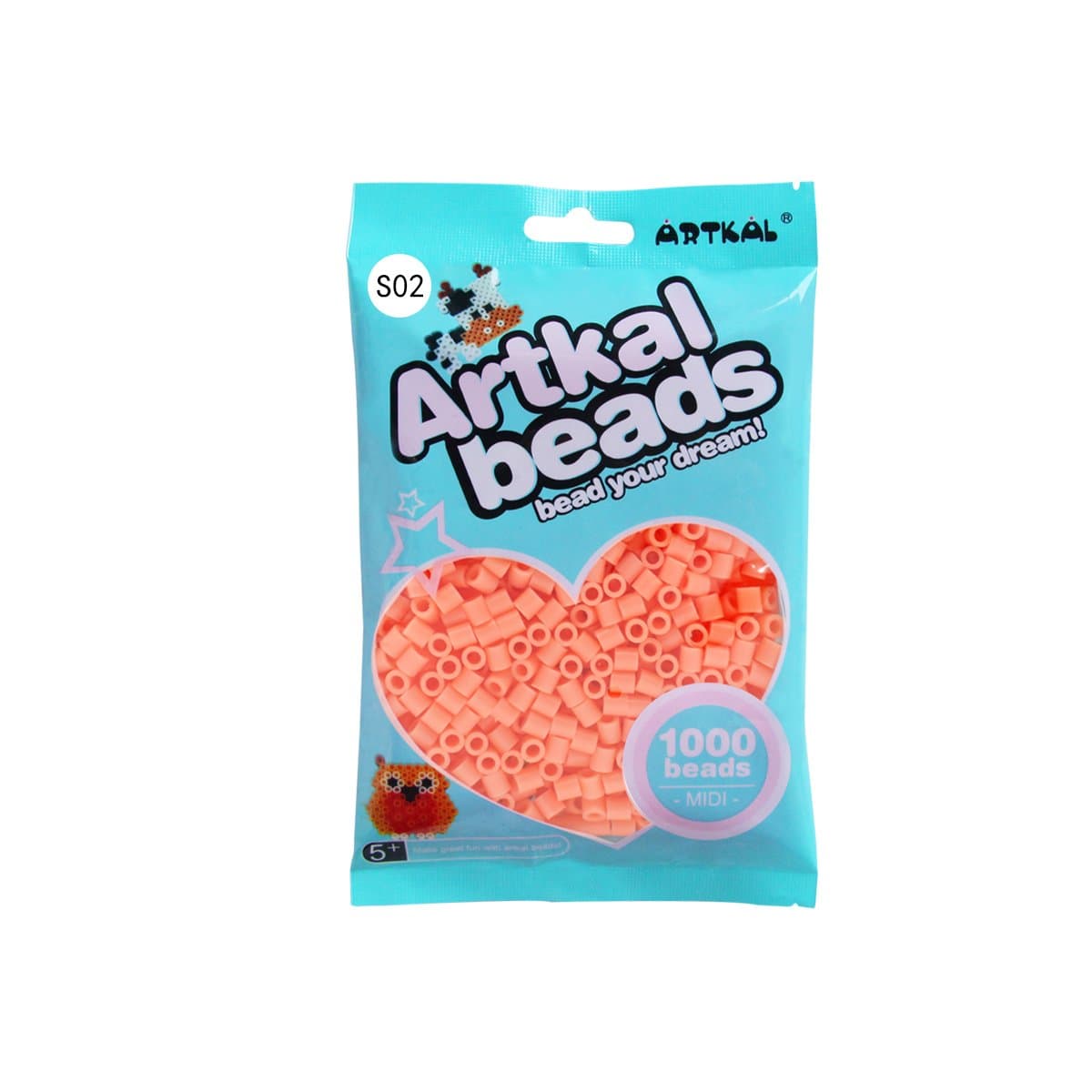 ARTKAL Fuse Beads 1000 Count Burning Sand S02