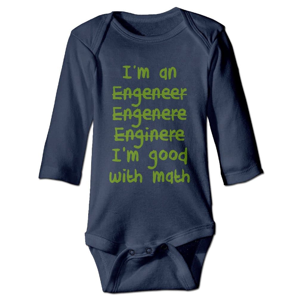 I Am Good With Math Baby Long Sleeve Bodysuits Romper
