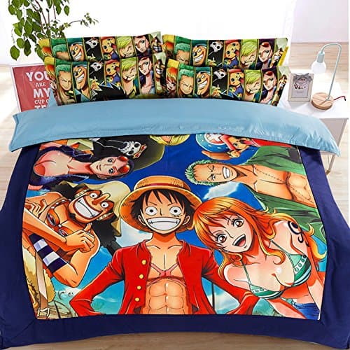 One Piece Series Bedding Sets - MeMoreCool US Standard Size Home Textiles 100% Polyester Duvet Cover and Pillowcases King 3 Pieces