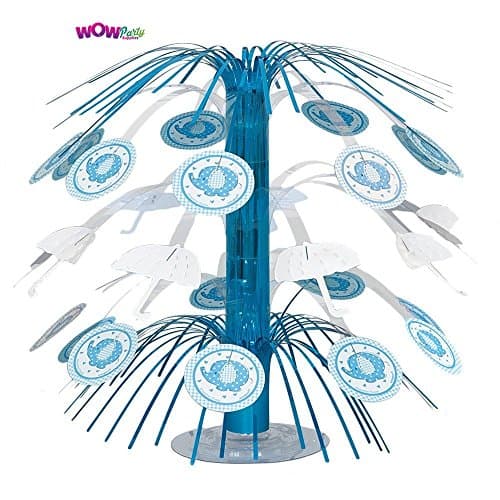 WOW Blue Elephant Baby Shower Table Decoration