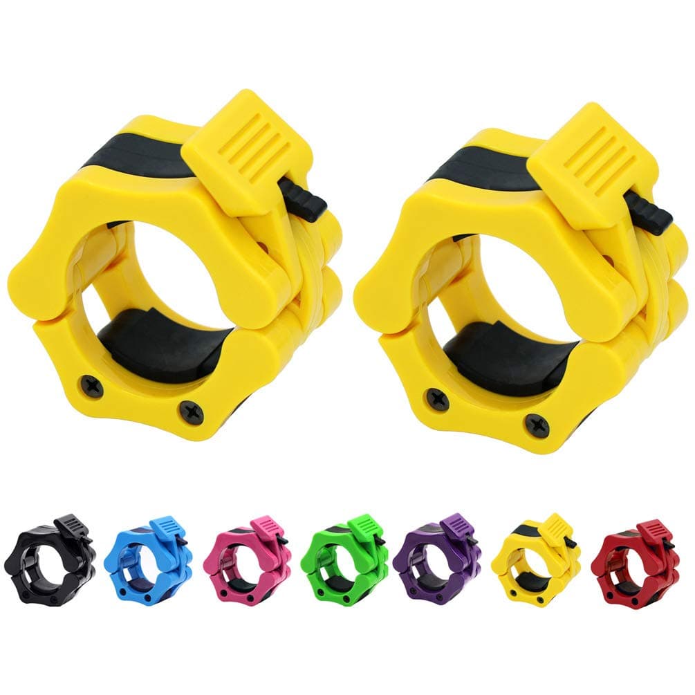 Strainho Olympic Weight Bar Clips - 2 inch Barbell Collars - Quick Release Olympic Barbell Clamp for Weightlifting, Olympic Lifts and Strength Training