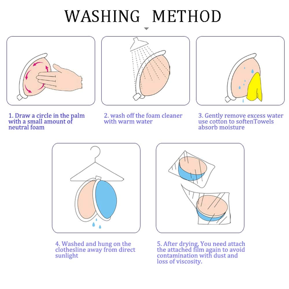 Shample Adhesive Bra, Reusable Silicone Stick on Bra Push Up Strapless trapless Backless Invisible Bra for Women (E, Round)