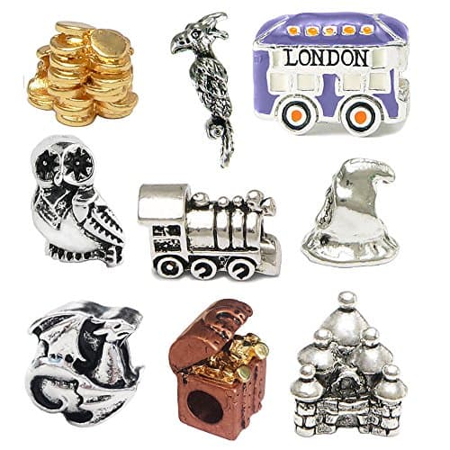 Harry Potter Inspired Nine Charm Set - Includes Double 35MM Film Cell Keychain Included with Charm Set!