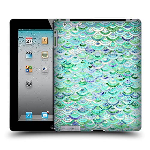 Official Micklyn Le Feuvre Mosaic In Mint Quartz And Jade Marble Patterns Hard Back Case for Apple iPad 2