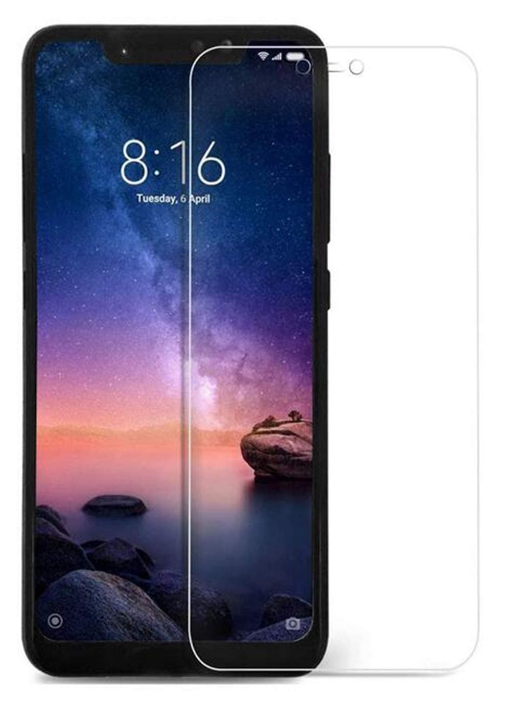 WVYMX Xiaomi Redmi Note 6 Pro Tempered Glass Screen Protector, [Anti-Scratch][Anti-Glare][Anti-Fingerprint] Tempered Glass Screen Protector for Xiaomi Redmi Note 6 Pro (3 Pack)