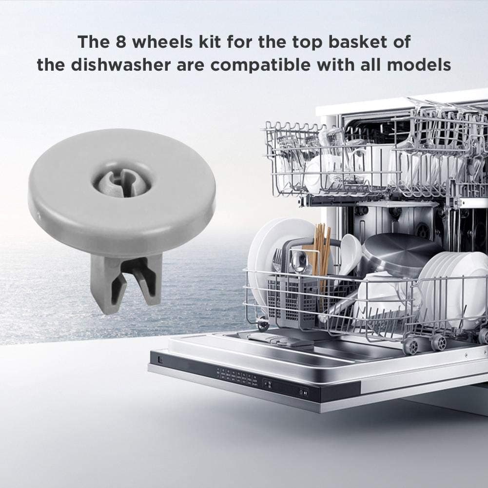 Dishwasher Accessory Wheels Roller Universal For AEG Favorit Privileg Zanussi 8 PCS Kit For GE Profile Lower Rack