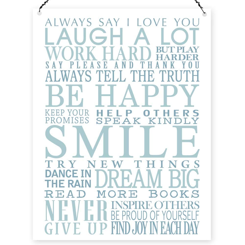 Dorothy Spring Always Say I Love Laugh Work Hard Be Happy Smile Dream Big Quote Plaque Metal Sign Size 15x20cm