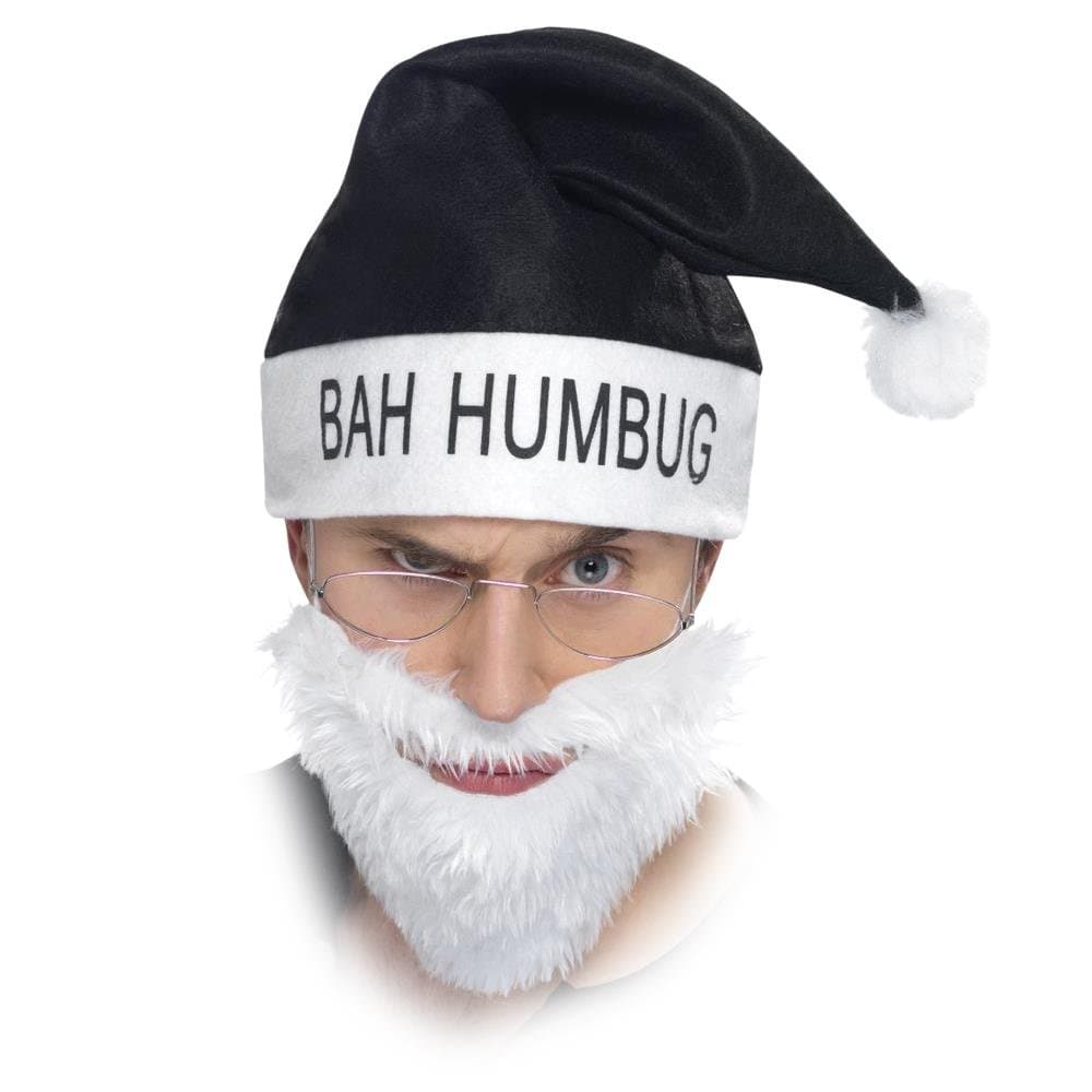 Bah Humbug Hat with Beard and Glasses
