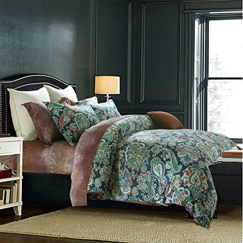 Maximize YFP-114 4-Piece Bed Sheet Set, 100% Pure Cotton with 200 Thread Count, Twill Woven, Printed Paisley Patterns, Wrinkle, Fade &amp; Stain Resistant, Queen Size