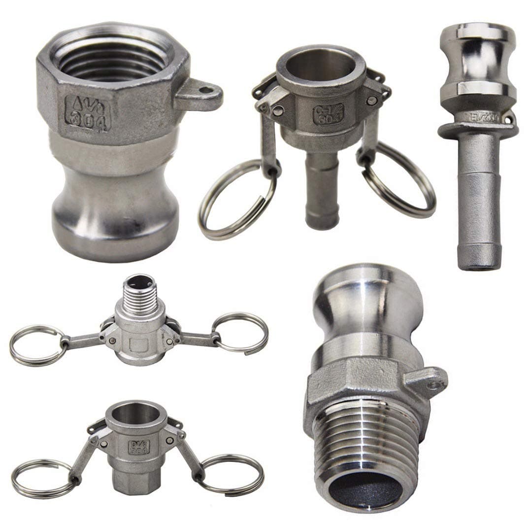 1Pc 304 Stainless Steel Homebrew Camlock Fitting Adapter 1/2" MPT FPT Barb Camlock Quick Disconnect For Hose Pumps Fittings Type E