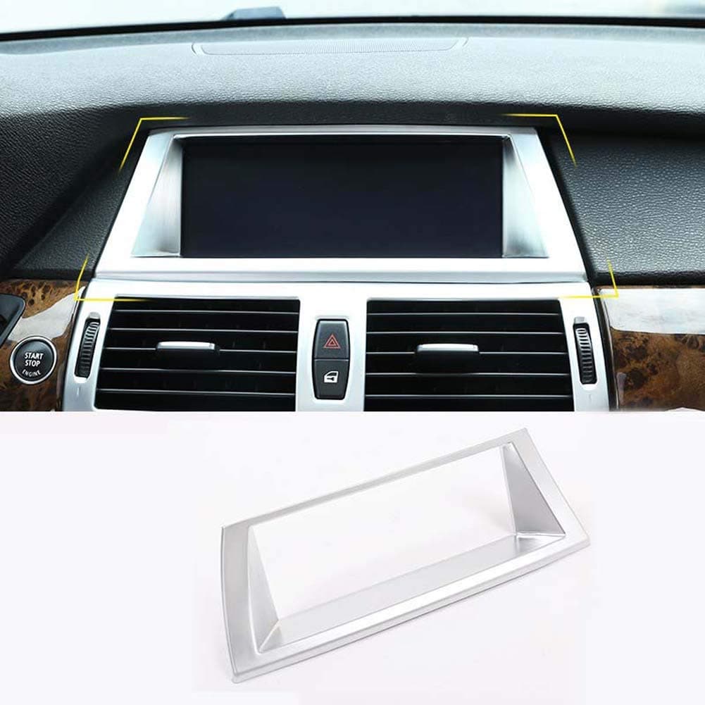 Xinshuo ABS Chrome Console GPS Navigation Frame Cover Trim For X5 E70 2008-2013 1pcs