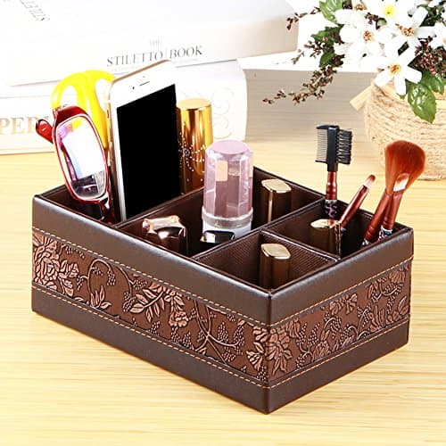 Makeup organizers Table tv remote control storage box Cosmetic storage box-R