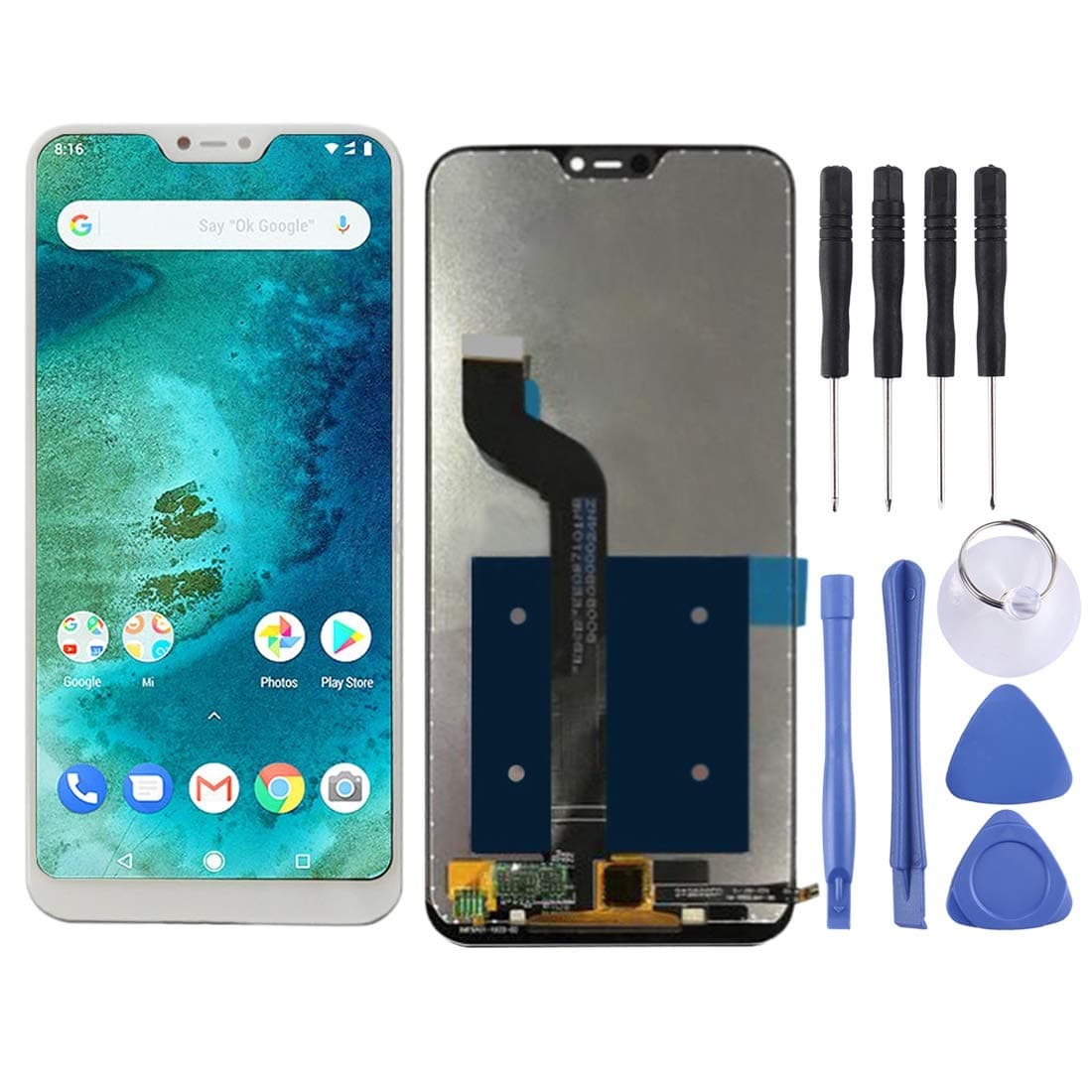 HUMEI LCD Screen LCD Screen and Digitizer Full Assembly for Xiaomi Redmi 6 Pro (Mi A2 Lite)(Black) (Color : White)