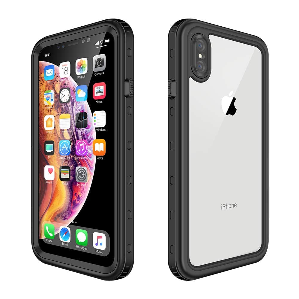 Zarkow Waterproof Case for iPhone Xs Max, IP68 Waterproof Snowproof Shockproof and Dustproof Cover Case, Underwater Full Sealed Cover Case for iPhone Xs Max(6.5 inch), Black