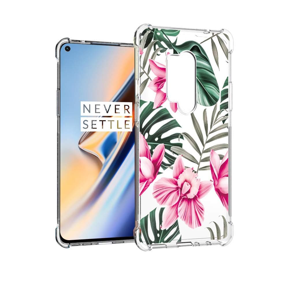 Entaifeng OnePlus 8 Pro Case, Scratch Resistant Grippy Soft TPU Rubber Full Body Protective Phone Cover for OnePlus 8 Pro (Orchid)