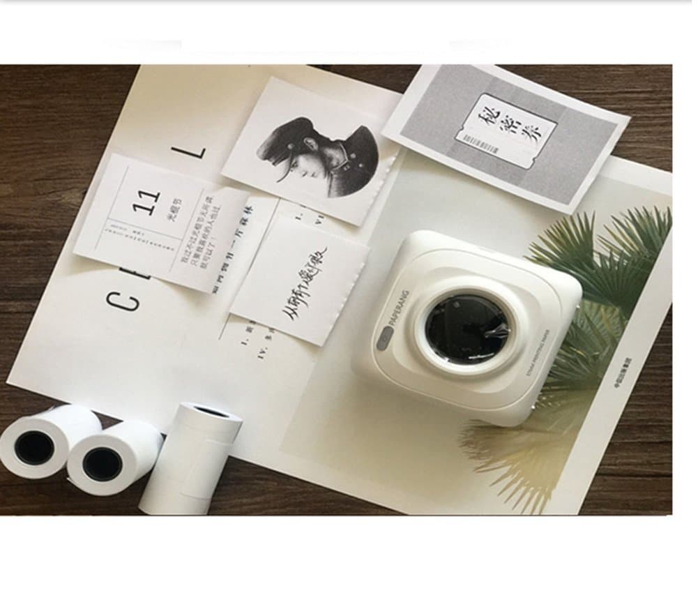 Glossy Printable Sticker Paper Roll -White Direct Thermal Paper Self-Adhesive 57x30mm PAPERANG Mini Wireless Mobile Instant Printer,Set of 6