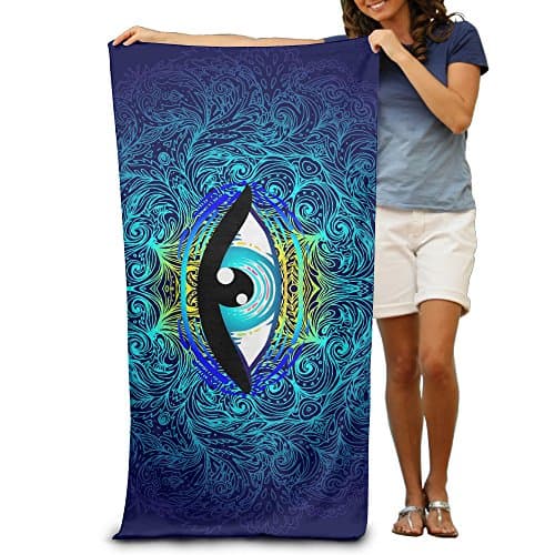 Geometry Symbol Seeing Eye 100% Polyester Beach Towel Chair (31" X 51") Thick Soft Quick Dry Lightweight Towels Blanket