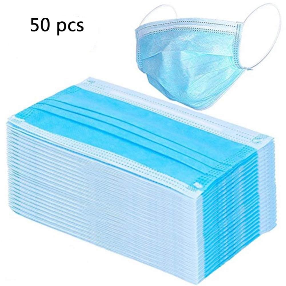 Disposable Earloop Face Mask - 10/20/30/50 Pcs Disposable Surgical Mask Dust Breathable Earloop Antiviral Face Mask, Comfortable Medical Sanitary Surgical Mask Thick 3-Layer Masks