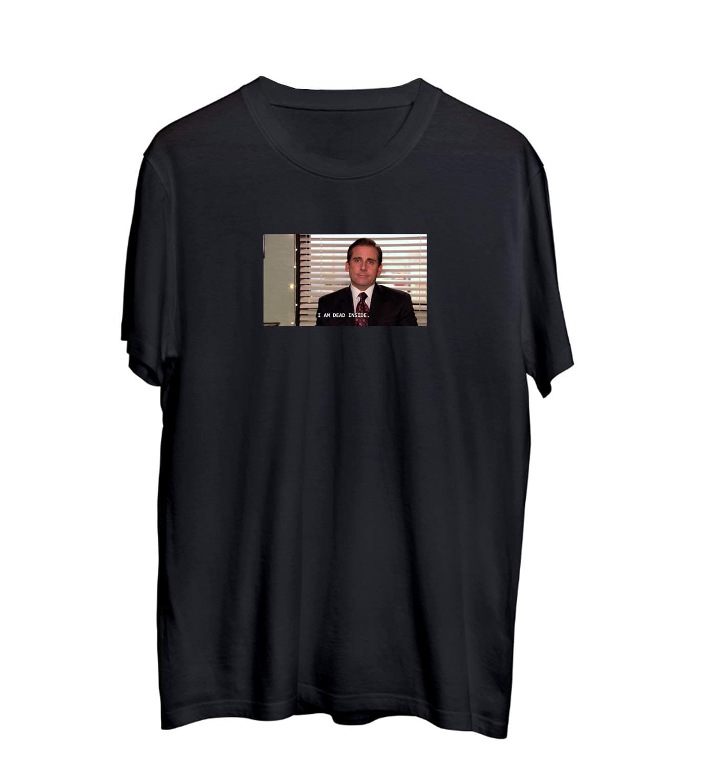 Office The Tv Show Michael Scott Dead Inside Meme_MA0448 T-Shirt Shirt for Men Man Tshirt T Shirt Gift for Him Funny Novelty Tee Shirts