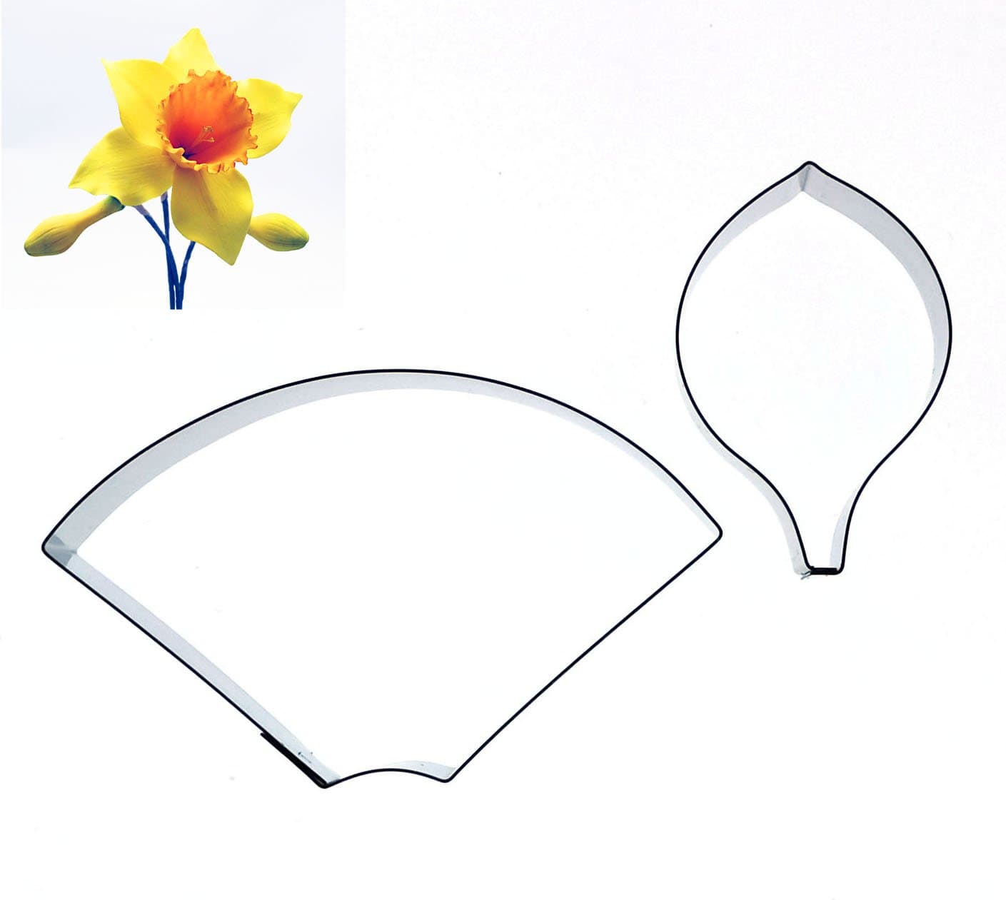 Sugarcraft & Cake Decorating Cutters - Daffodil 2 Set- For Celebration Cakes- Perfect for Wedding Cakes And Sugarcraft