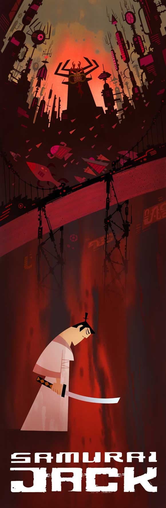 Pop Culture Graphics Samurai Jack Poster Movie Insert 14x36