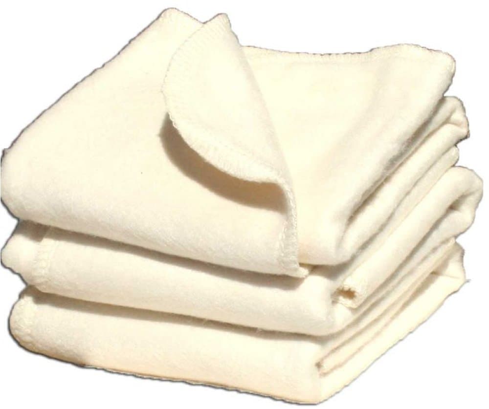 Prefold set of 5 folded liners for nappies made from bamboo, by Little Lamb