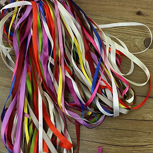 SARIN EASH Silk Ribbon - Mixed Random delivery 50 Yards of Silk Ribbon 6-10mm Decorative Crafts Gift Packaging Garment Sewing Fabric Supplies
