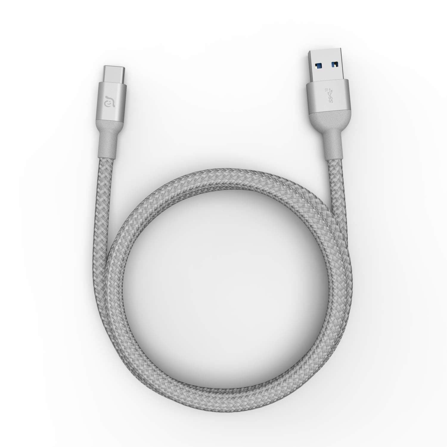 ADAM ELEMENTSCASA M100+ USB3.1 Gen 2 USB-C to USB-A Cable, Sync Data Speed up to 10Gbps (3.3ft, Silver)