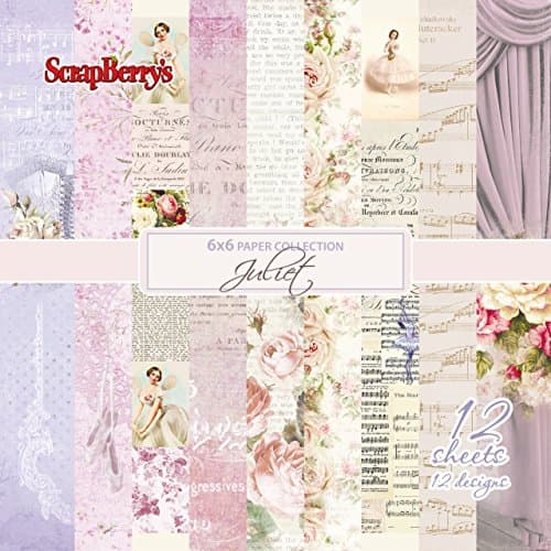 12 Single-Sided Designs/1 Each - ScrapBerry's Juliet Paper Pack 6"X6" 12/Pkg