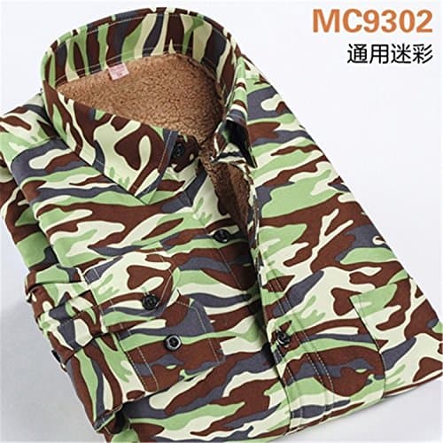 Havadi Shirts 2016 New Winter Top Quality Super Soft Thick Long Sleeved Shirt Lapel Shirt Men Warm Camouflage Man Shirt S-Xxxxl 93033Xl Asian Size