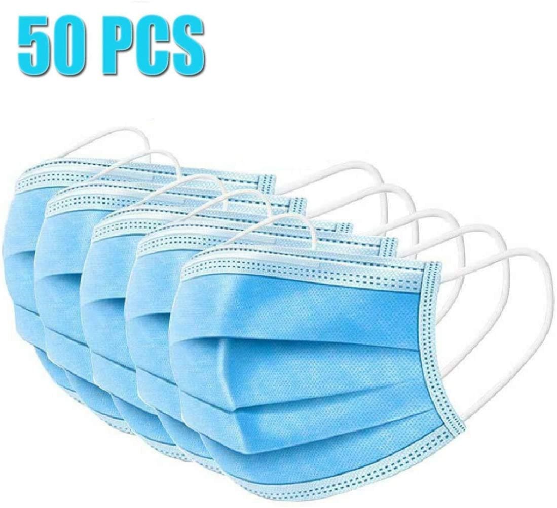 Disposable Filter 50 Pcs - Non -Woven Breathable Flexible Face Cover Cloth, Anti-dust, Anti-Saliva, Remove Bacterial Particles from Nasal or Mouth